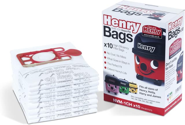 کیسه جاروبرقی HepaFlo برند Henry بسته 10 عددی مدل NVM-1CH/907075 کیسه جاروبرقی HepaFlo برند Henry بسته 10 عددی مدل NVM-1CH/907075