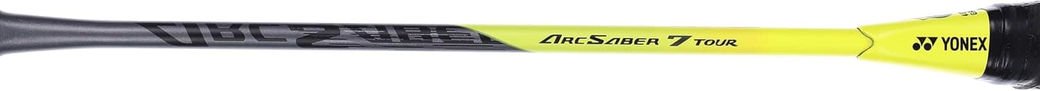 راکت بدمینتون YONEX بدون زه مدل Arcsaber 7 Tour، 4U، وزن متوسط 83 گرم، G5,6، زرد نقرهای راکت بدمینتون YONEX بدون زه مدل Arcsaber 7 Tour، 4U، وزن متوسط 83 گرم، G5,6، زرد نقرهای