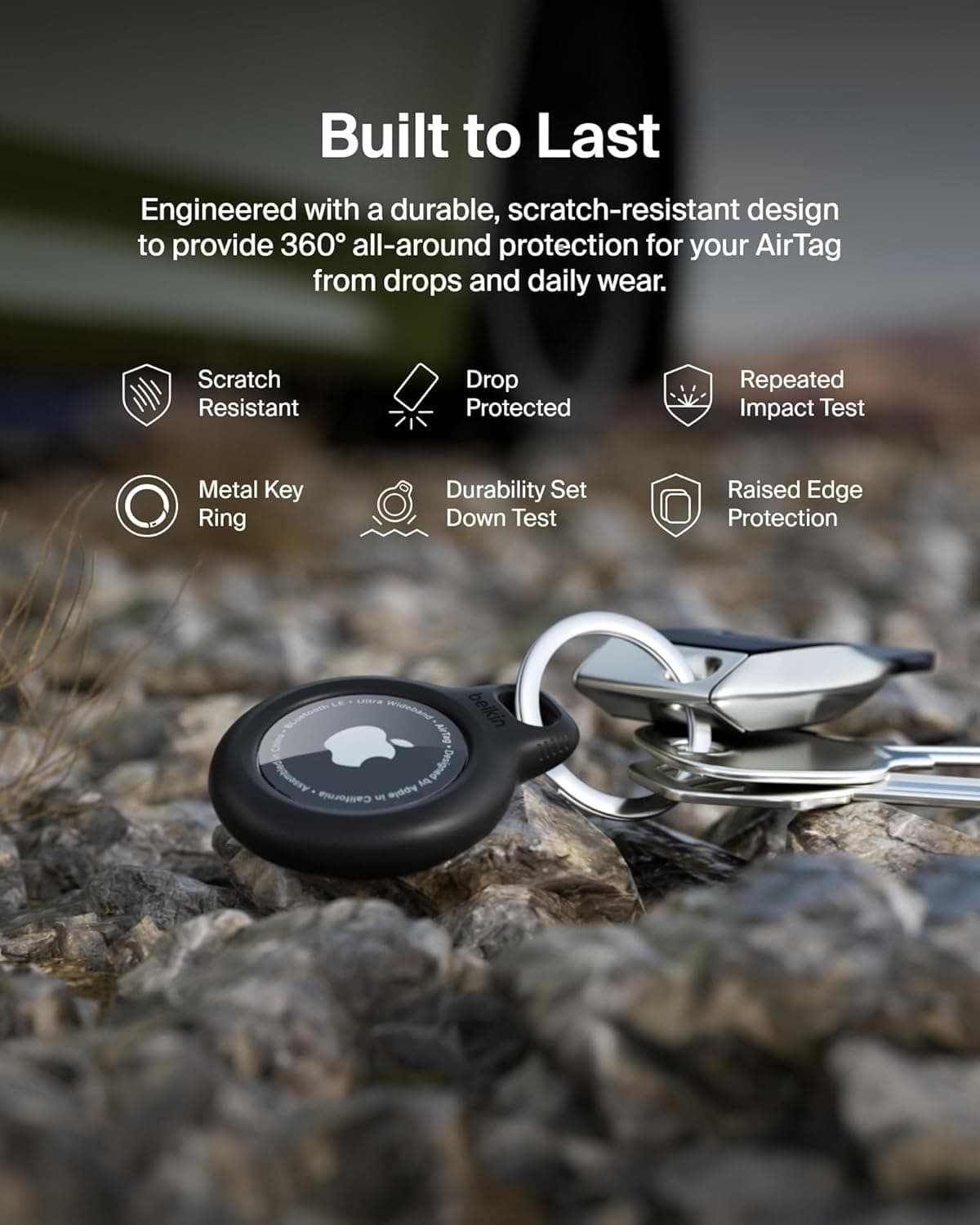 نگهدارنده 1x2 امن Belkin مشکی برای Apple AirTag مدل MSC002btBK نگهدارنده 1x2 امن Belkin مشکی برای Apple AirTag مدل MSC002btBK