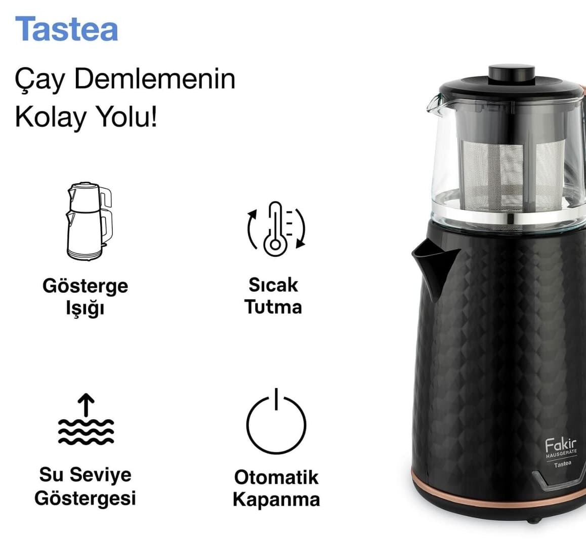 دستگاه چای ساز Fakir مدل Tastea مشکی Rosie دستگاه چای ساز Fakir مدل Tastea مشکی Rosie
