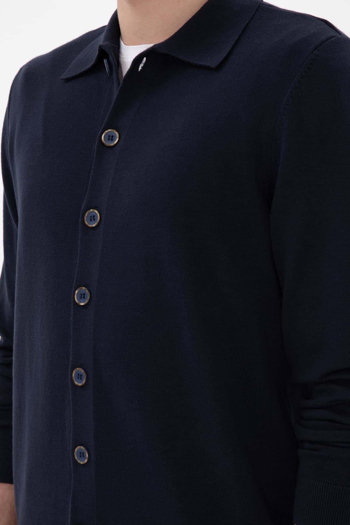 کاردیگان بافت مردانه U.S. Polo Assn. سرمهای ساده مدل 50298272-VR033 کاردیگان بافت مردانه U.S. Polo Assn. سرمهای ساده مدل 50298272-VR033