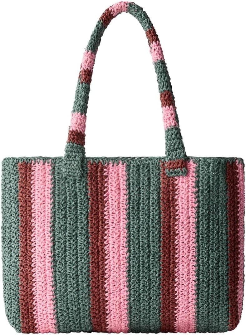 کیف دستی توت زنانه Zara راهراه صورتی مدل Z3a:handbag کیف دستی توت زنانه Zara راهراه صورتی مدل Z3a:handbag
