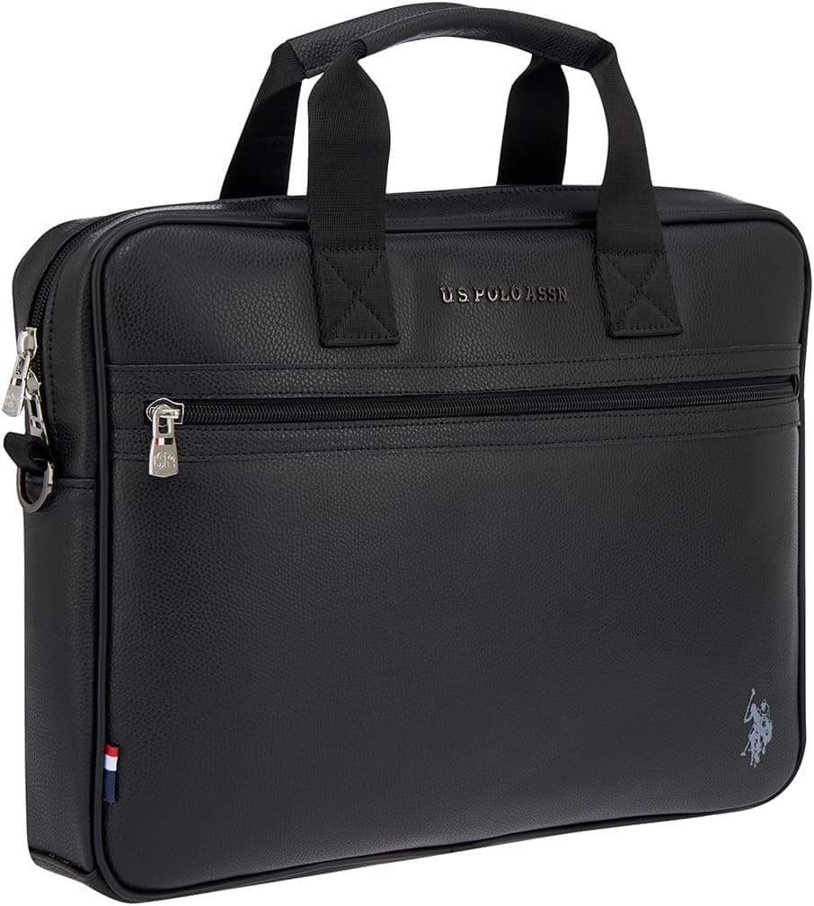 کیف لپتاپ و اسناد دوشی U.S. POLO ASSN مشکی مدل 25029-25030 کیف لپتاپ و اسناد دوشی U.S. POLO ASSN مشکی مدل 25029-25030