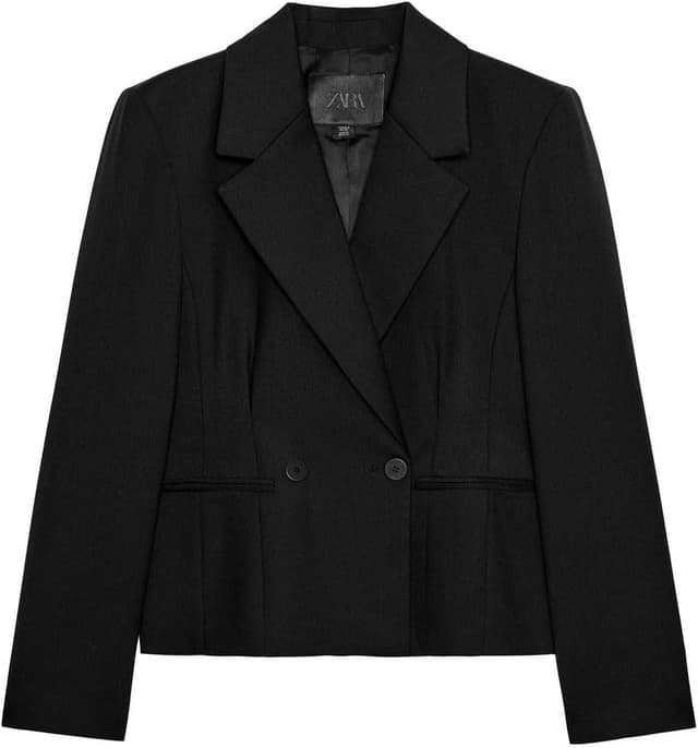 بلیزر مردانه Zara پشمی مخلوط مشکی ZW Collection سایز M بلیزر مردانه Zara پشمی مخلوط مشکی ZW Collection سایز M