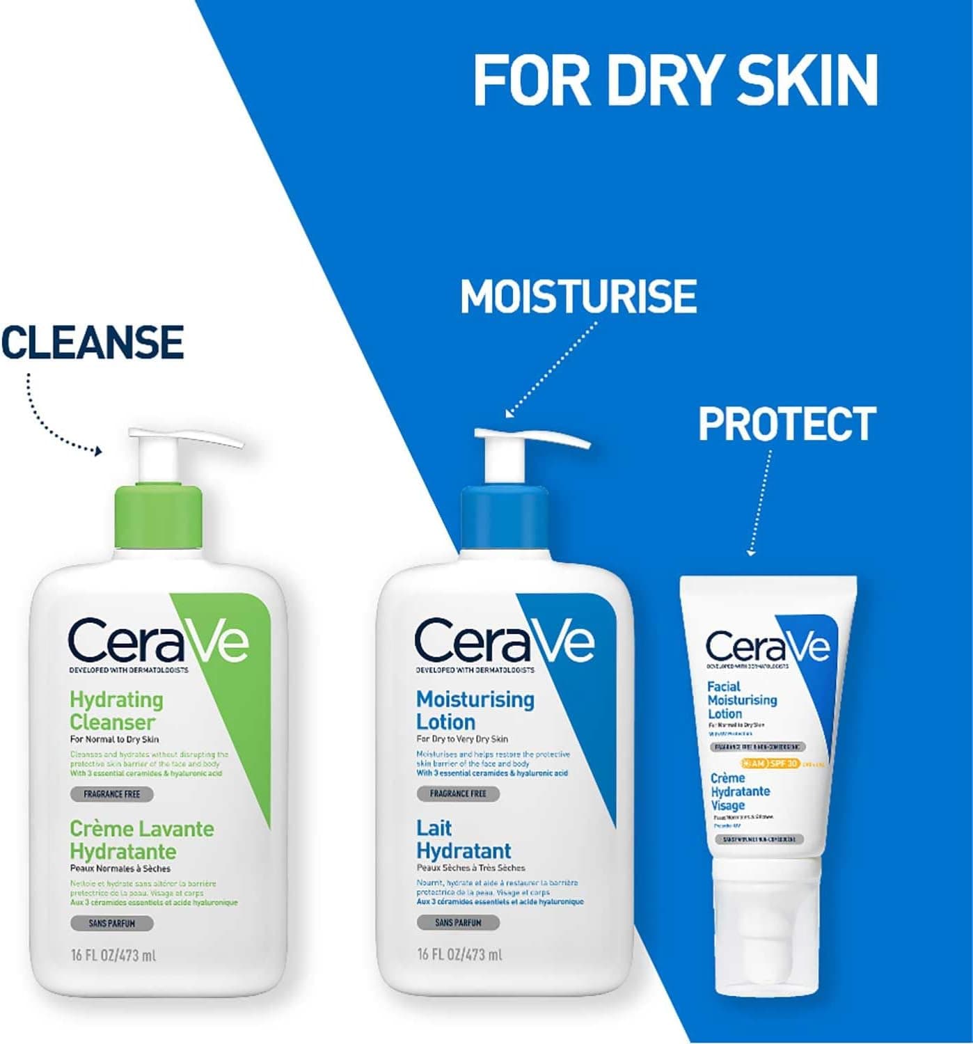 لوسیون آبرسان CeraVe حجم 473 ml لوسیون آبرسان CeraVe حجم 473 ml