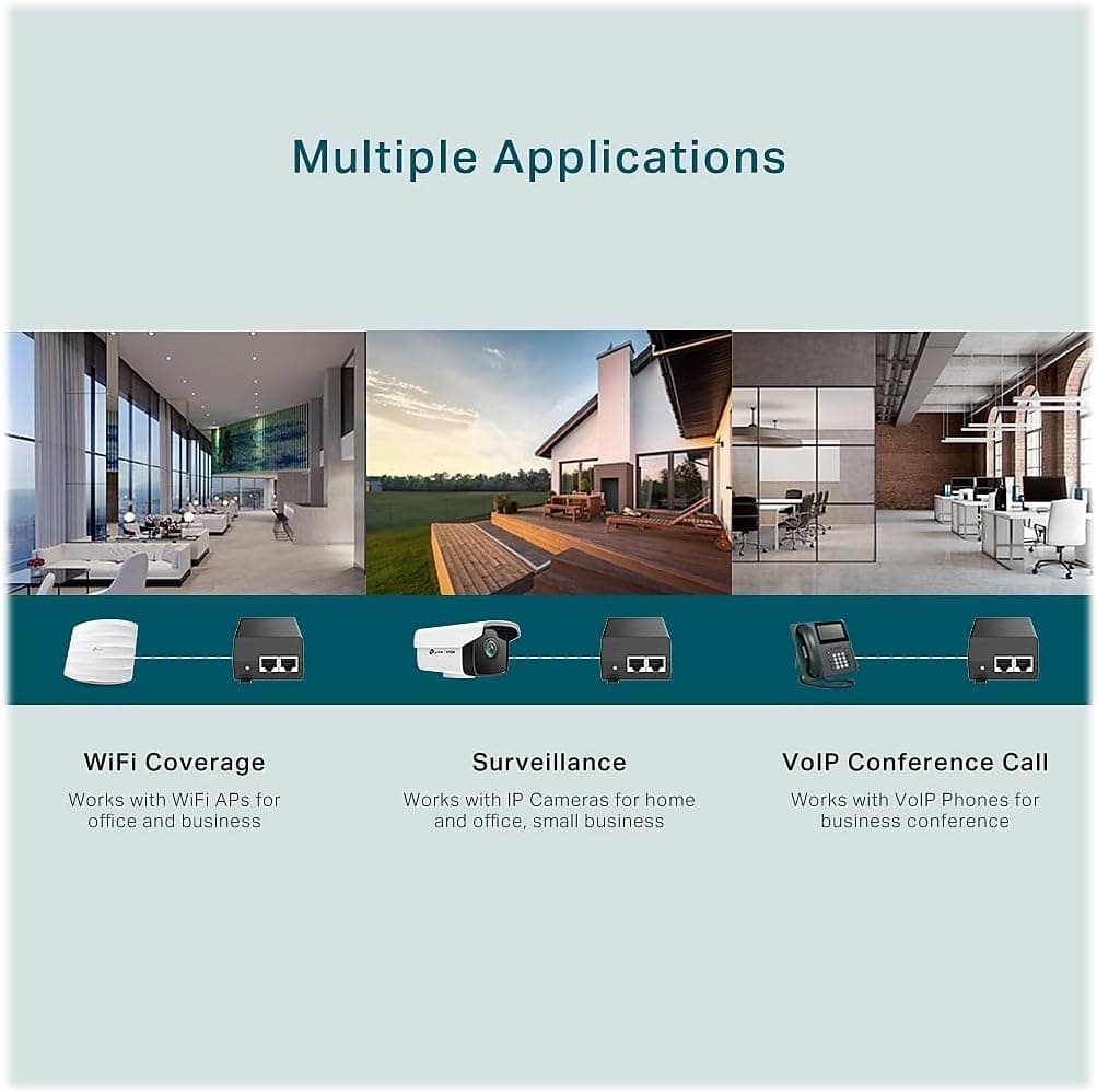 اینژکتور گیگابیتی PoE TP-Link استاندارد 802.3at/af مشکی مدل TL-PoE160S اینژکتور گیگابیتی PoE TP-Link استاندارد 802.3at/af مشکی مدل TL-PoE160S