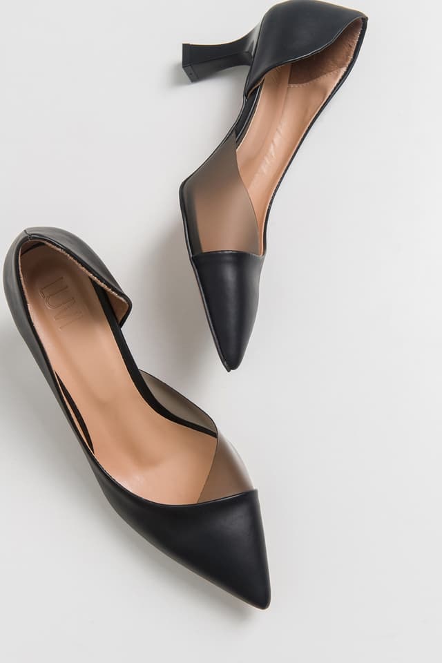 کفش زنانه پاشنهدار luvishoes چرمی مشکی مدل 353 کفش زنانه پاشنهدار luvishoes چرمی مشکی مدل 353