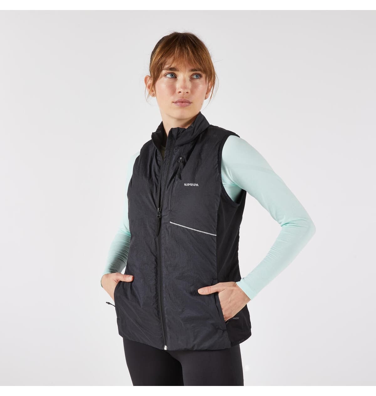 جلیقه دویدن زنانه Decathlon Kiprun مشکی مدل SM 500 Run Warm جلیقه دویدن زنانه Decathlon Kiprun مشکی مدل SM 500 Run Warm