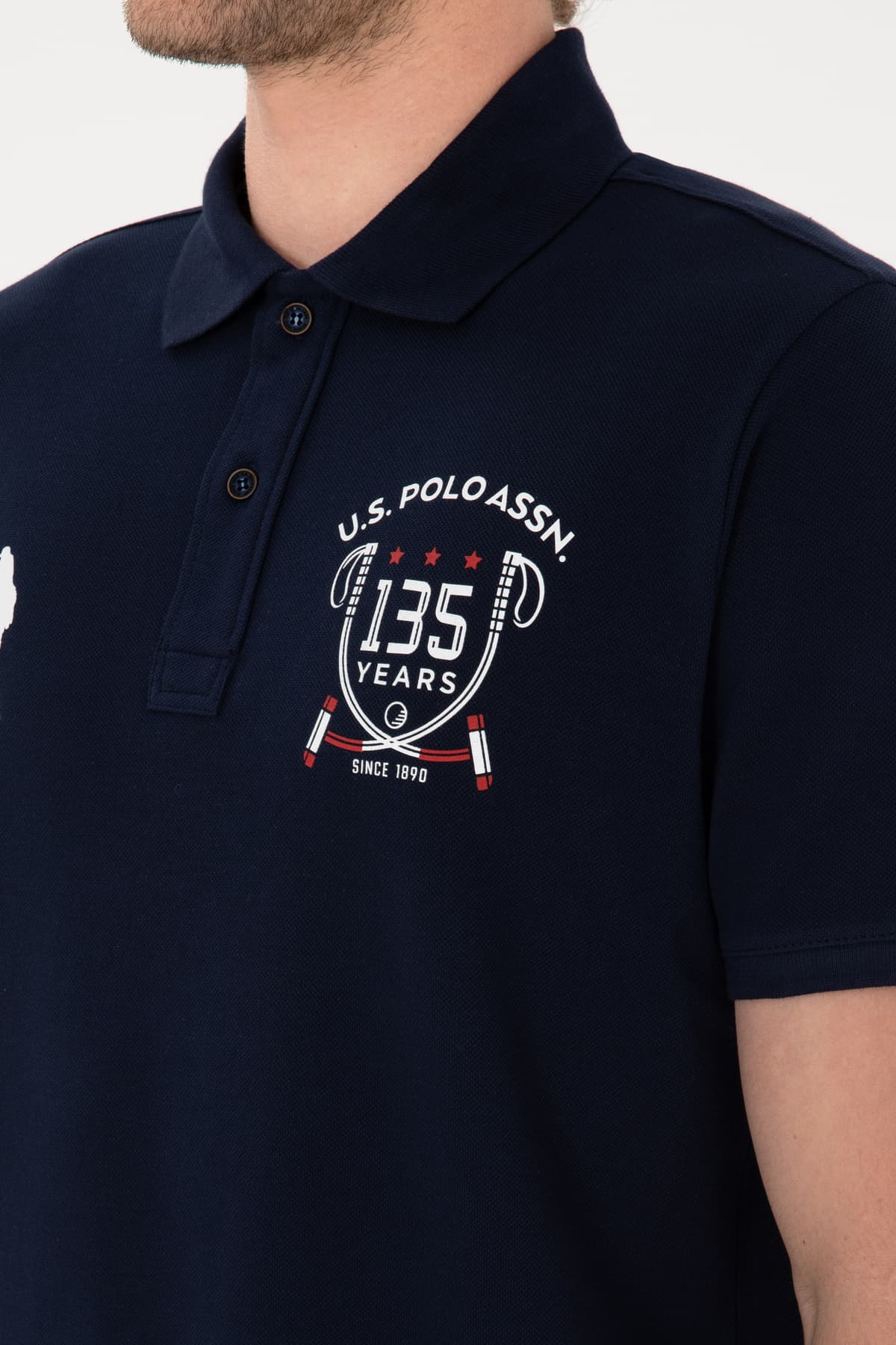 تیشرت مردانه U.S. Polo Assn. فیت معمولی یقه پولو سرمهای مدل 50299667-VR033 تیشرت مردانه U.S. Polo Assn. فیت معمولی یقه پولو سرمهای مدل 50299667-VR033