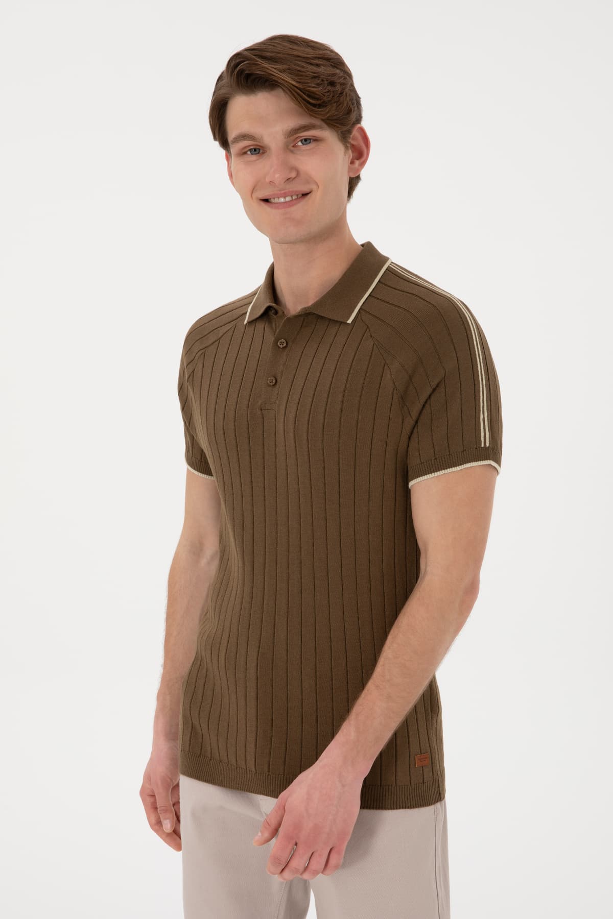 تیشرت مردانه U.S. Polo Assn. یقه گرد فیت اسلیم خاکی مدل 50306481-VR027 تیشرت مردانه U.S. Polo Assn. یقه گرد فیت اسلیم خاکی مدل 50306481-VR027