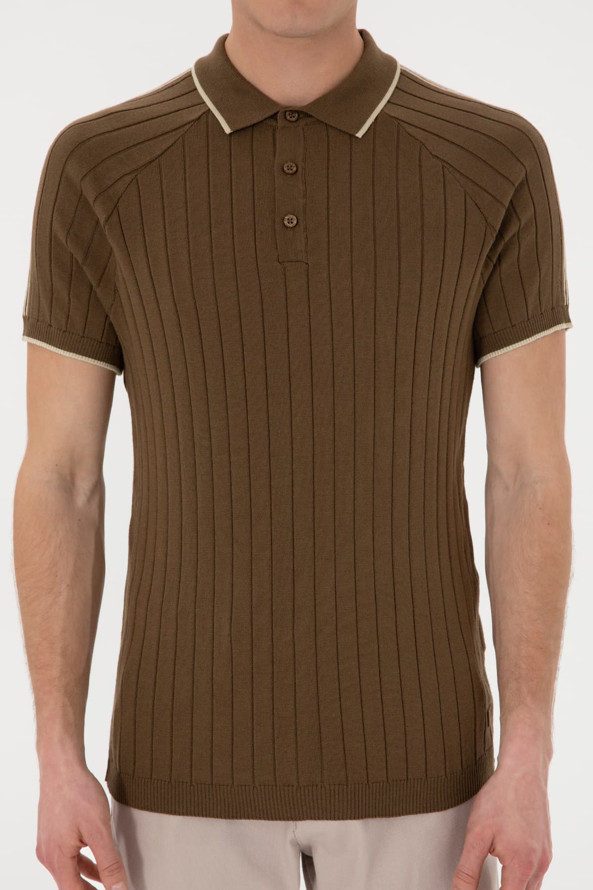 تیشرت مردانه U.S. Polo Assn. یقه گرد فیت اسلیم خاکی مدل 50306481-VR027 تیشرت مردانه U.S. Polo Assn. یقه گرد فیت اسلیم خاکی مدل 50306481-VR027