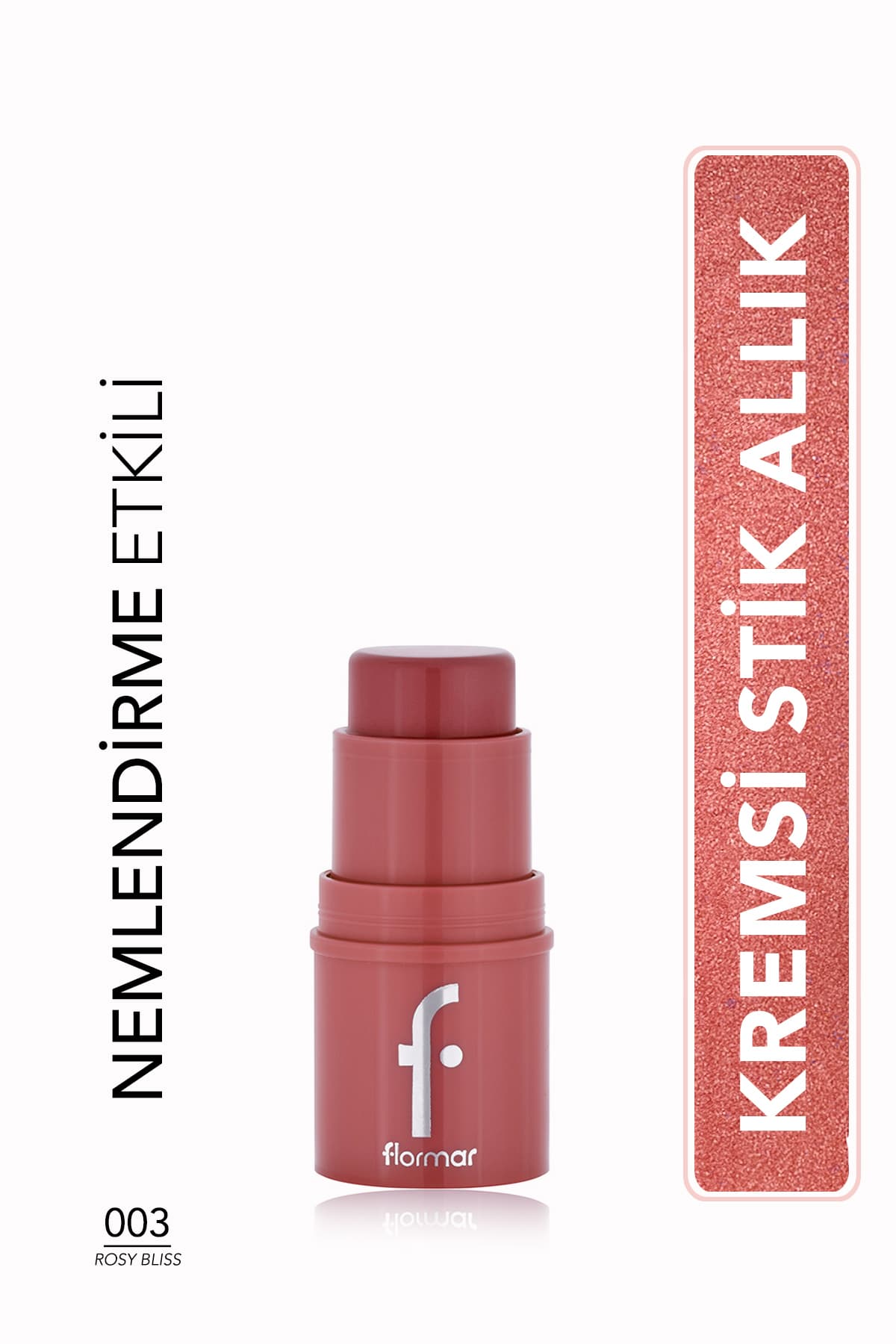 رژگونه استیکی کرمی Flormar To Go درخشان با جلوه طبیعی و شدت قابل تنظیم 003 Rosy Bliss رژگونه استیکی کرمی Flormar To Go درخشان با جلوه طبیعی و شدت قابل تنظیم 003 Rosy Bliss