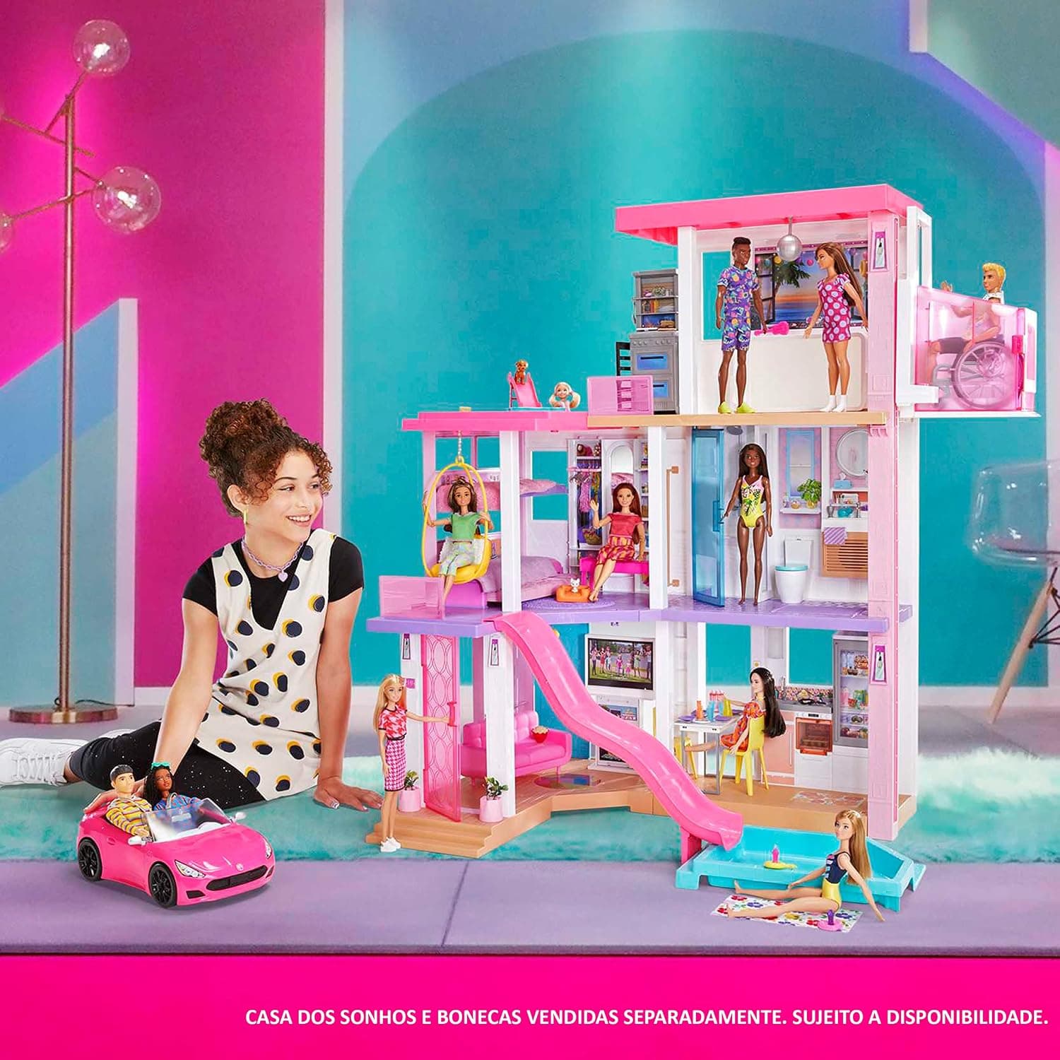 خودروی دو نفره کابریولت Barbie صورتی چرخدار مناسب کودکان ۳ تا ۷ ساله خودروی دو نفره کابریولت Barbie صورتی چرخدار مناسب کودکان ۳ تا ۷ ساله
