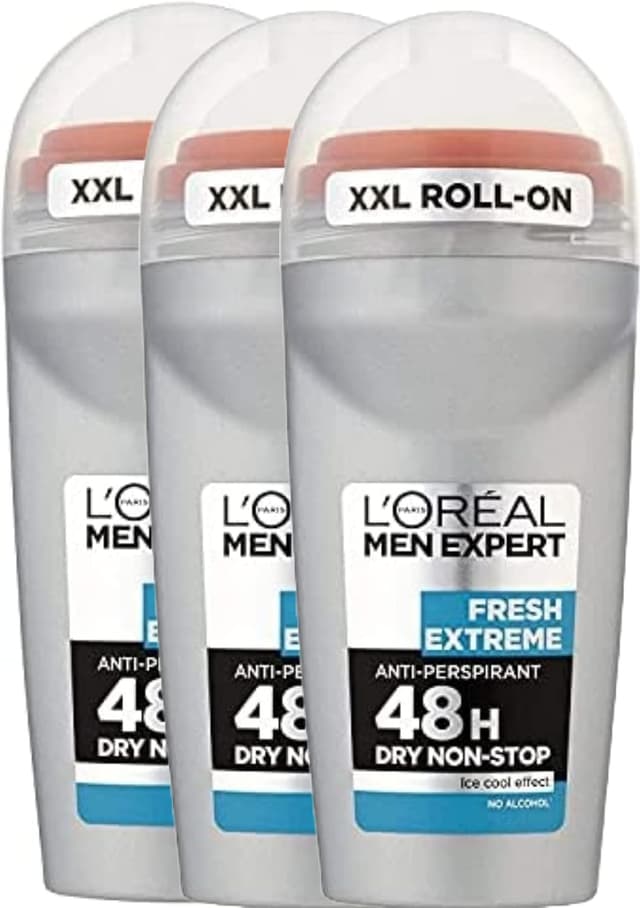 رولآن مردانه L'Oreal Paris Men Expert Fresh Extreme بسته 3 عددی 50 ml رولآن مردانه L'Oreal Paris Men Expert Fresh Extreme بسته 3 عددی 50 ml