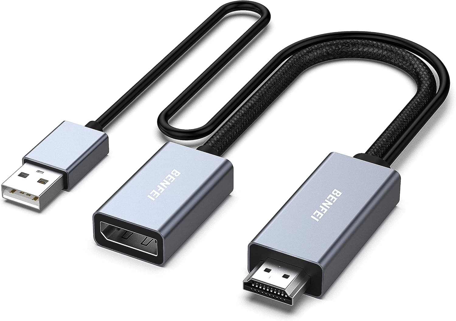 مبدل HDMI به DisplayPort برند BENFEI سازگار با رایانه، لپتاپ، PS5 و Xbox One مدل 4K@60Hz مبدل HDMI به DisplayPort برند BENFEI سازگار با رایانه، لپتاپ، PS5 و Xbox One مدل 4K@60Hz