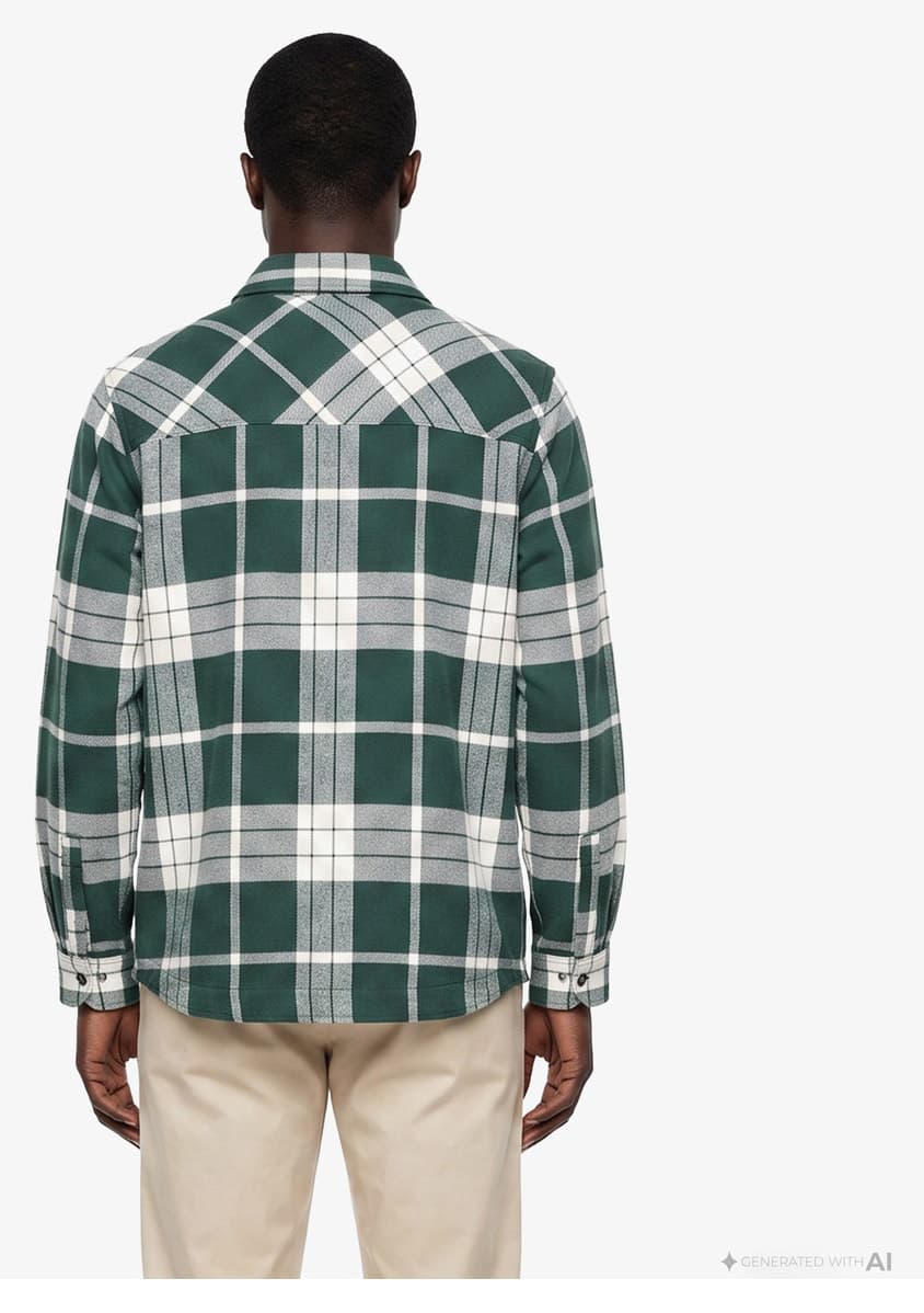پیراهن مردانه Lacoste فیت معمولی چهارخانه سبز تیره پیراهن مردانه Lacoste فیت معمولی چهارخانه سبز تیره