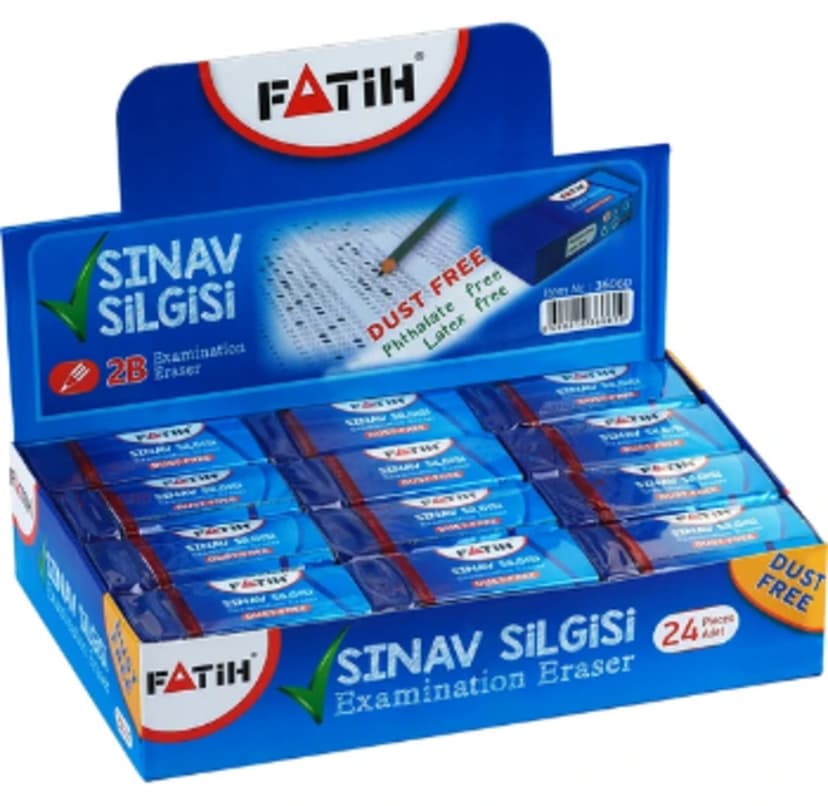 پاککن امتحانی پسرانه Fatih سایز متوسط مدل FS-24M 24 عددی پاککن امتحانی پسرانه Fatih سایز متوسط مدل FS-24M 24 عددی