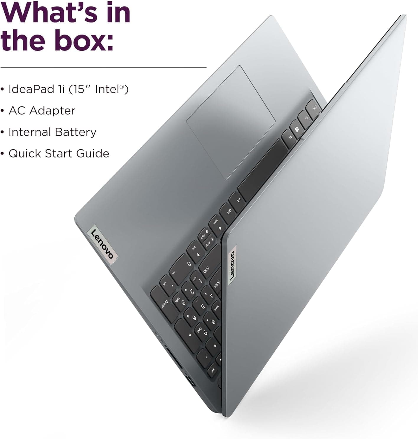 لپتاپ Lenovo Ideapad 1i پردازنده Core i5-1335U رم 16GB خاکستری ابری لپتاپ Lenovo Ideapad 1i پردازنده Core i5-1335U رم 16GB خاکستری ابری
