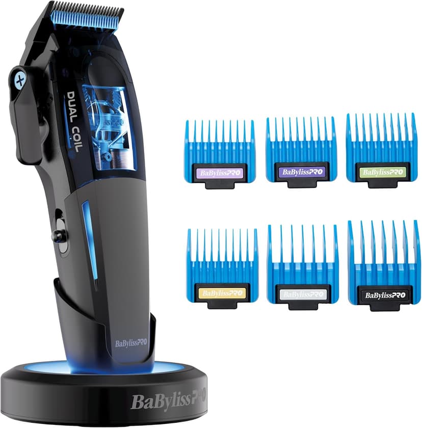 ماشین اصلاح مو BaBylissPRO مدل Dual Coil با بدنه فلزی بیسیم ماشین اصلاح مو BaBylissPRO مدل Dual Coil با بدنه فلزی بیسیم