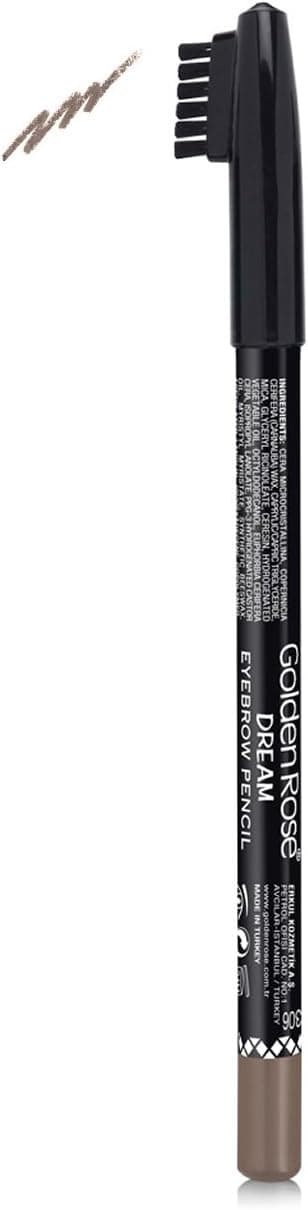 مداد ابرو Golden Rose فرچهدار شکلدهنده خاکستری متوسط مدل Dream 306 مداد ابرو Golden Rose فرچهدار شکلدهنده خاکستری متوسط مدل Dream 306