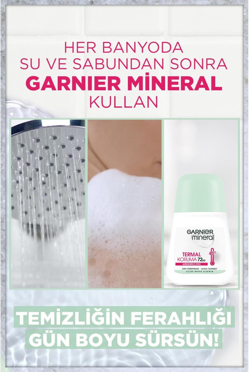 دئودورانت رولآن زنانه Garnier با محافظت حرارتی معدنی دئودورانت رولآن زنانه Garnier با محافظت حرارتی معدنی
