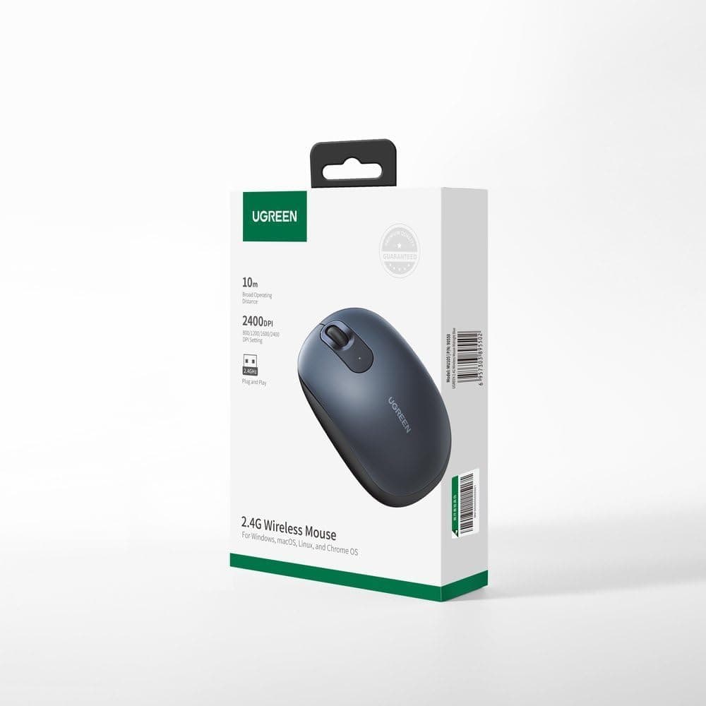 ماوس بیسیم بیصدای UGREEN با دقت 2400DPI و فرکانس 2.4Ghz آبی شب ماوس بیسیم بیصدای UGREEN با دقت 2400DPI و فرکانس 2.4Ghz آبی شب