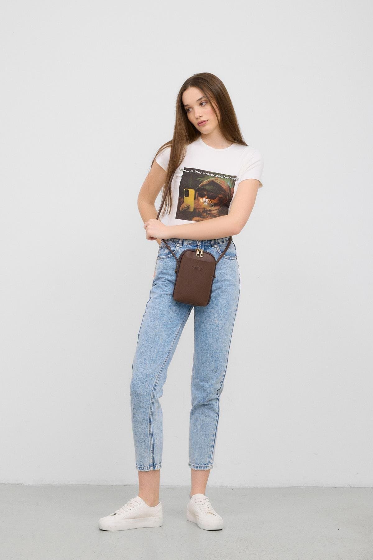 کیف زنانه Shule Bags کراسبادی قهوهای مدل Vux کیف زنانه Shule Bags کراسبادی قهوهای مدل Vux