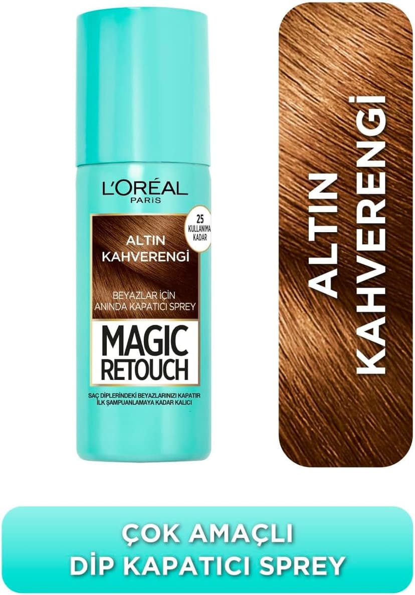 اسپری پوشاننده ریشههای سفید L'Oreal Paris قهوهای طلایی 75 ml Magic Retouch اسپری پوشاننده ریشههای سفید L'Oreal Paris قهوهای طلایی 75 ml Magic Retouch