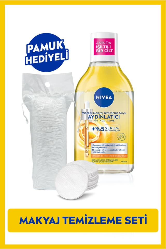 آب میسلار پاککننده آرایش پوست حساس NIVEA حاوی سرم با پنبه هدیه 400ml آب میسلار پاککننده آرایش پوست حساس NIVEA حاوی سرم با پنبه هدیه 400ml