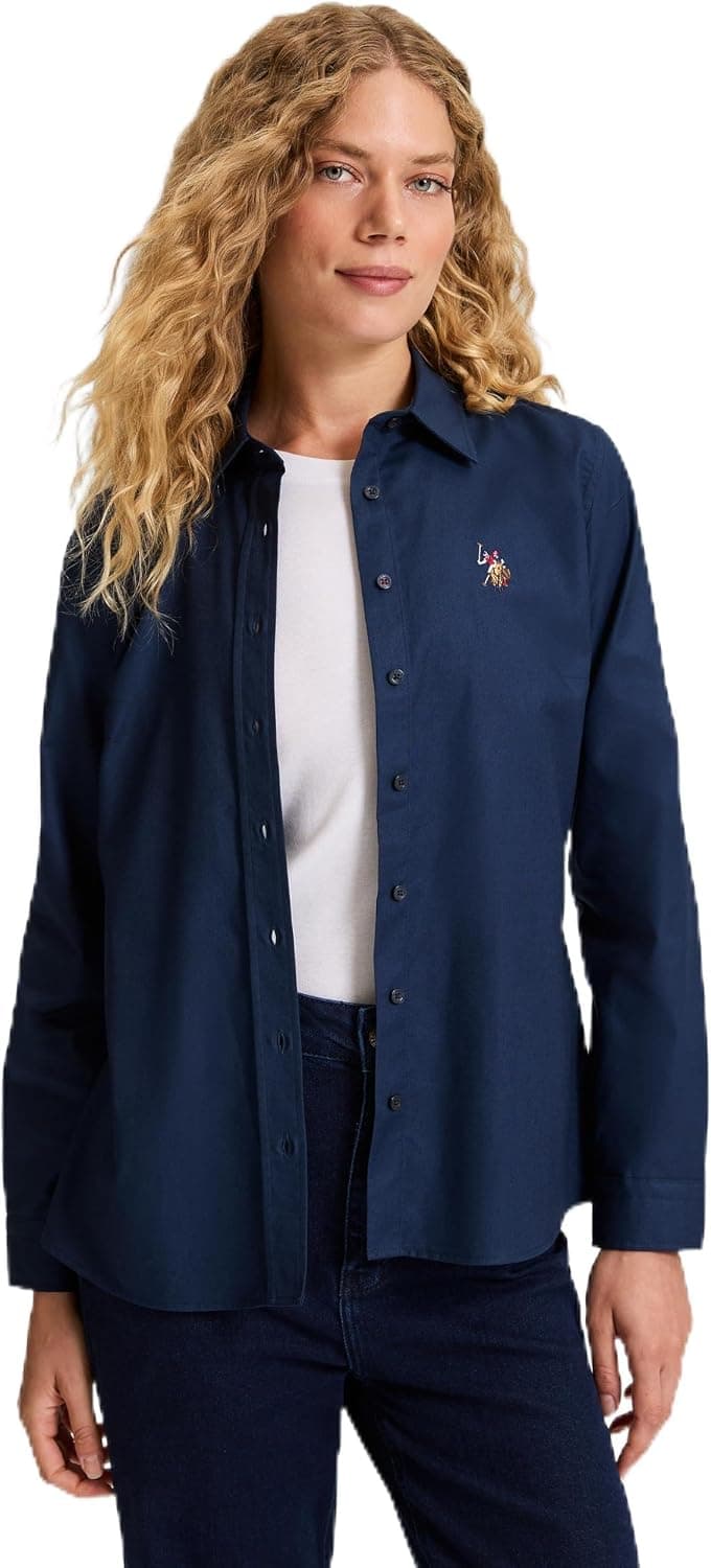 پیراهن زنانه U.S. POLO ASSN آبی روشن آستین بلند بیسیک مدل 50320186 VR003 پیراهن زنانه U.S. POLO ASSN آبی روشن آستین بلند بیسیک مدل 50320186 VR003