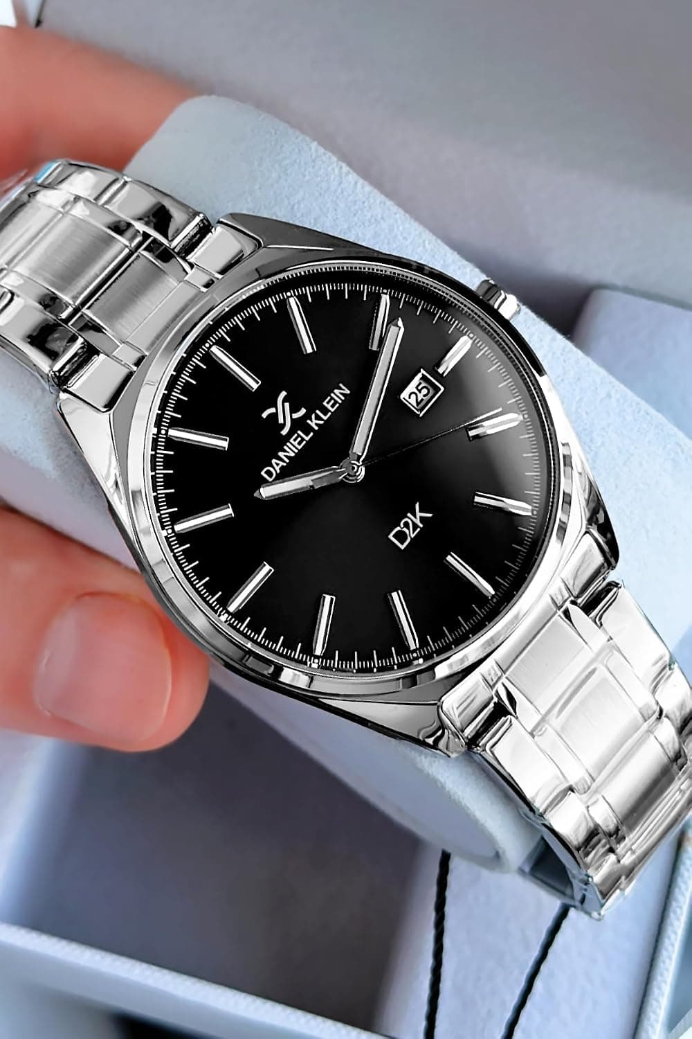 ساعت مچی مردانه Daniel Klein بند فولادی نقرهای مشکی ضد آب مدل DKE2157 ساعت مچی مردانه Daniel Klein بند فولادی نقرهای مشکی ضد آب مدل DKE2157