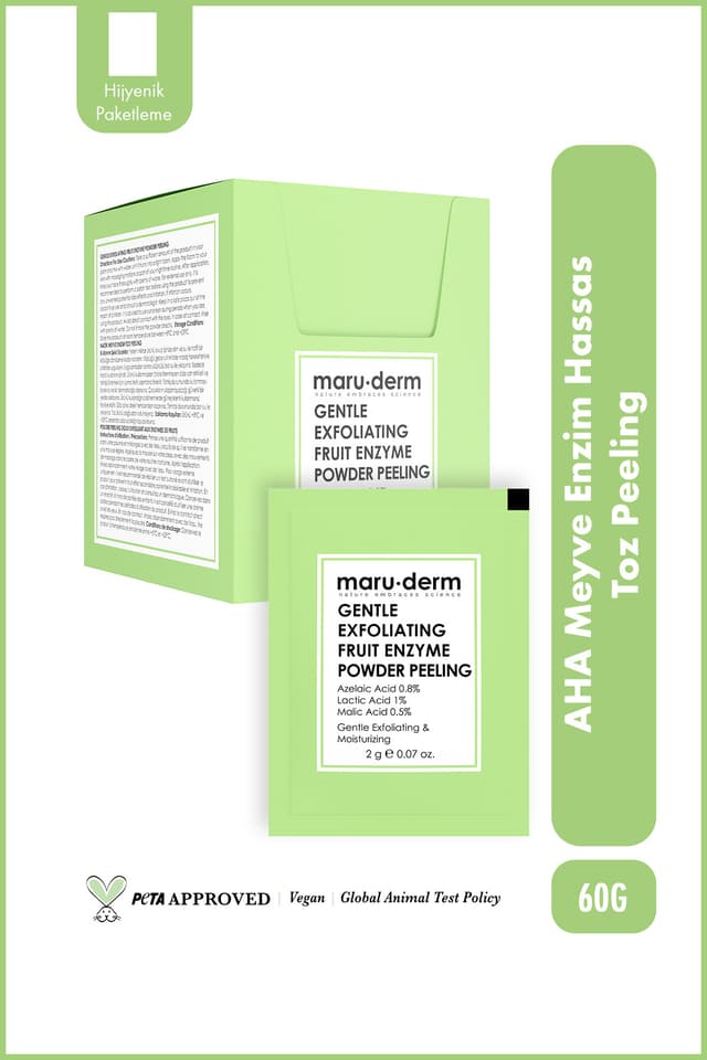 لایهبردار پودری پوست حساس Maru.Derm با آنزیمهای میوه AHA 60 G (اسید آزلائیک 0,8%+اسید لاکتیک 1%+اسید مالیک 0.5%) لایهبردار پودری پوست حساس Maru.Derm با آنزیمهای میوه AHA 60 G (اسید آزلائیک 0,8%+اسید لاکتیک 1%+اسید مالیک 0.5%)