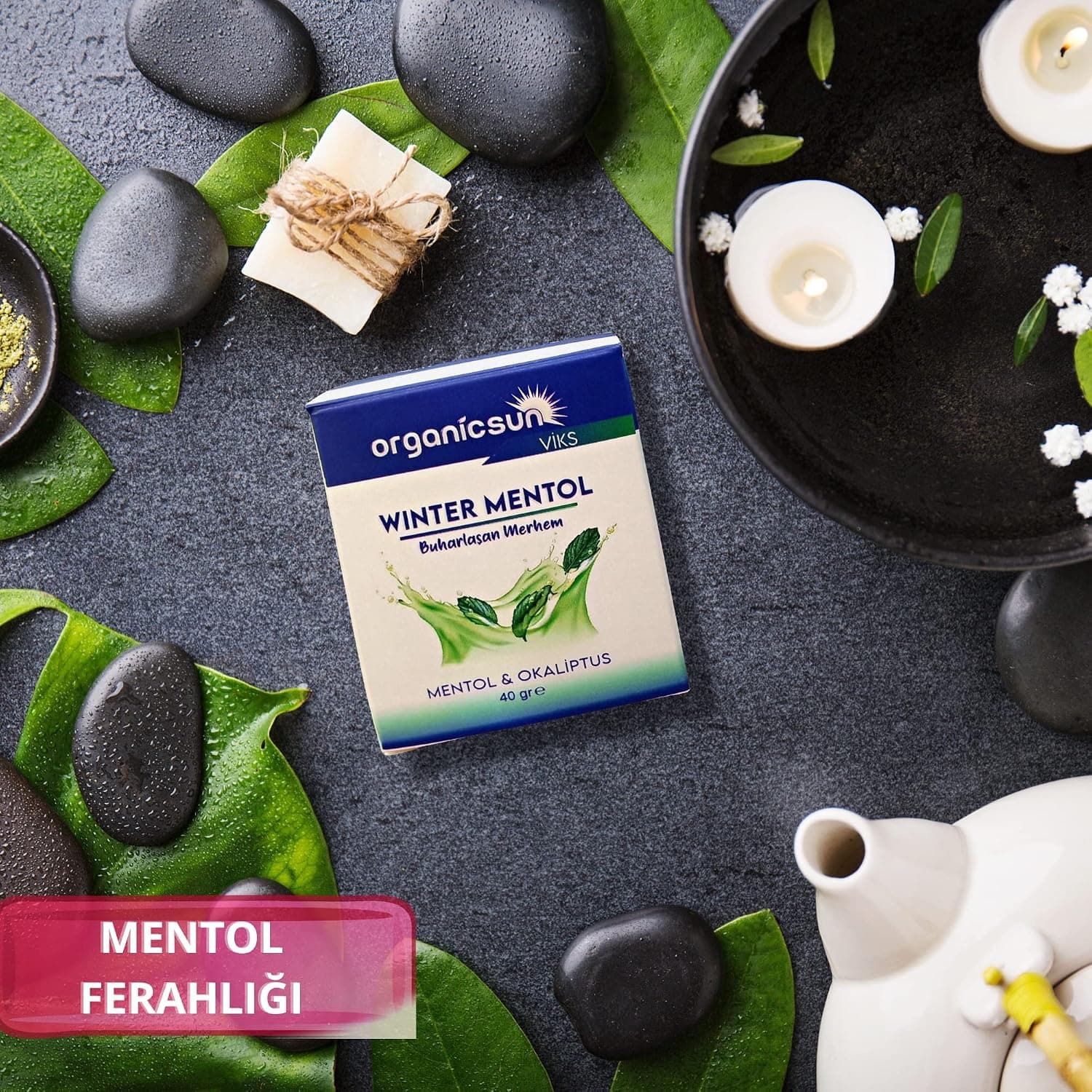 مرهم بخارشونده Organicsun Viks با منتول و اوکالیپتوس Winter Mentol 40 گرم مرهم بخارشونده Organicsun Viks با منتول و اوکالیپتوس Winter Mentol 40 گرم
