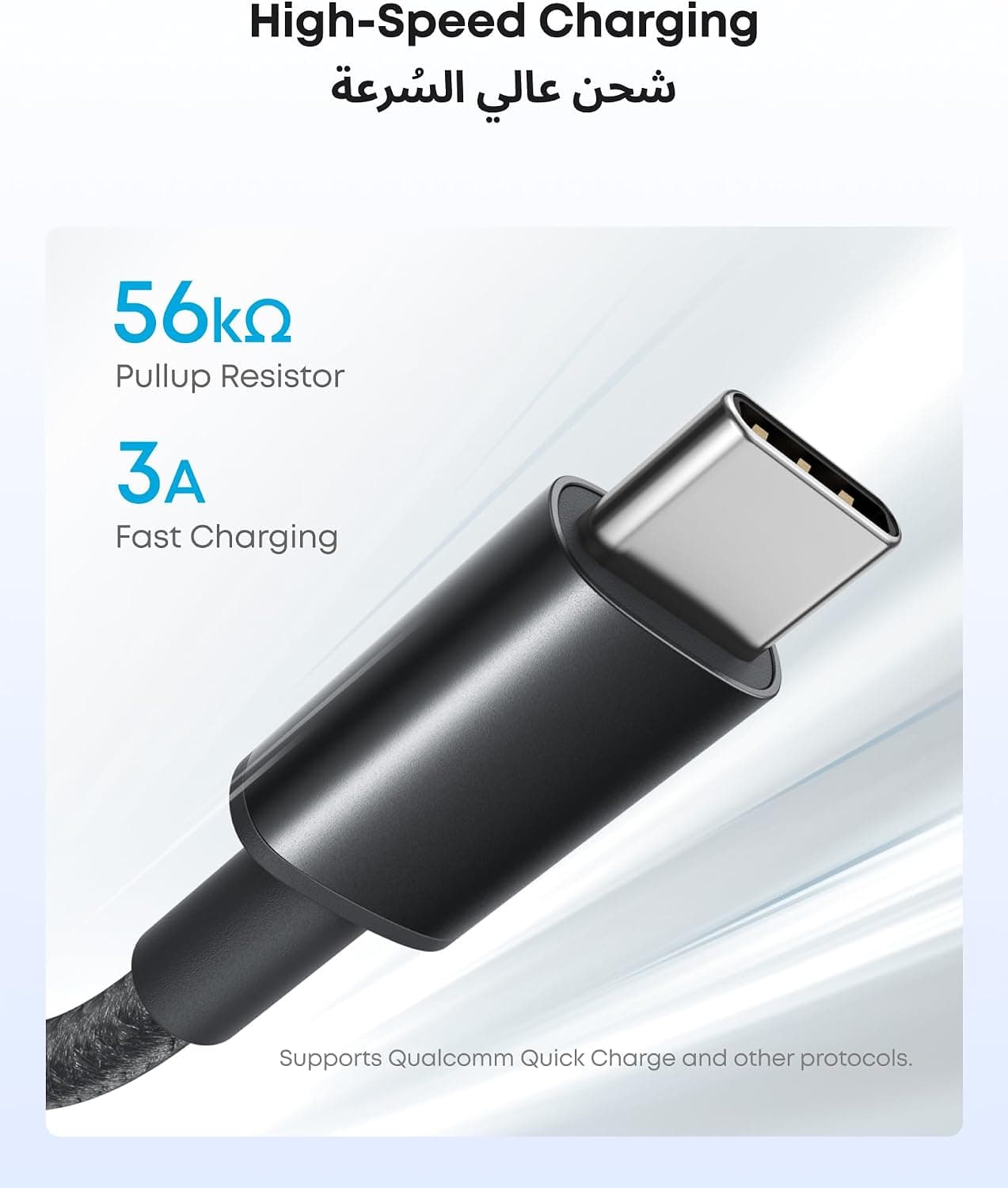 کابل مردانه Anker USB-A به USB-C بسته 2 تایی 1.8m مشکی کابل مردانه Anker USB-A به USB-C بسته 2 تایی 1.8m مشکی
