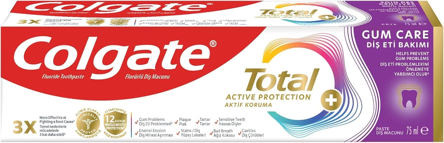 خمیردندان مراقبت از لثه Colgate Total Aktif Koruma 75 ml خمیردندان مراقبت از لثه Colgate Total Aktif Koruma 75 ml