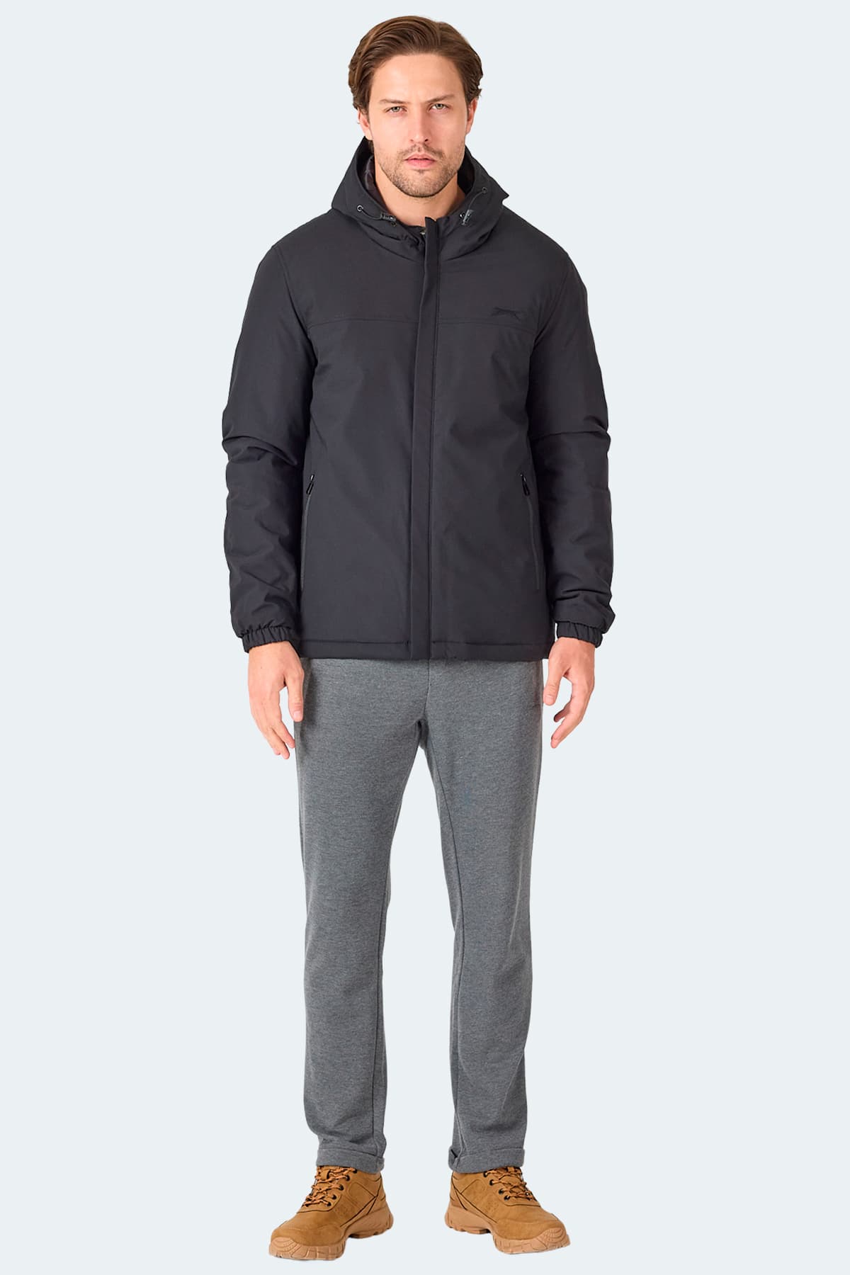 مونت و کت مردانه Slazenger کلاهدار زیپدار مشکی مدل HERNIS مونت و کت مردانه Slazenger کلاهدار زیپدار مشکی مدل HERNIS