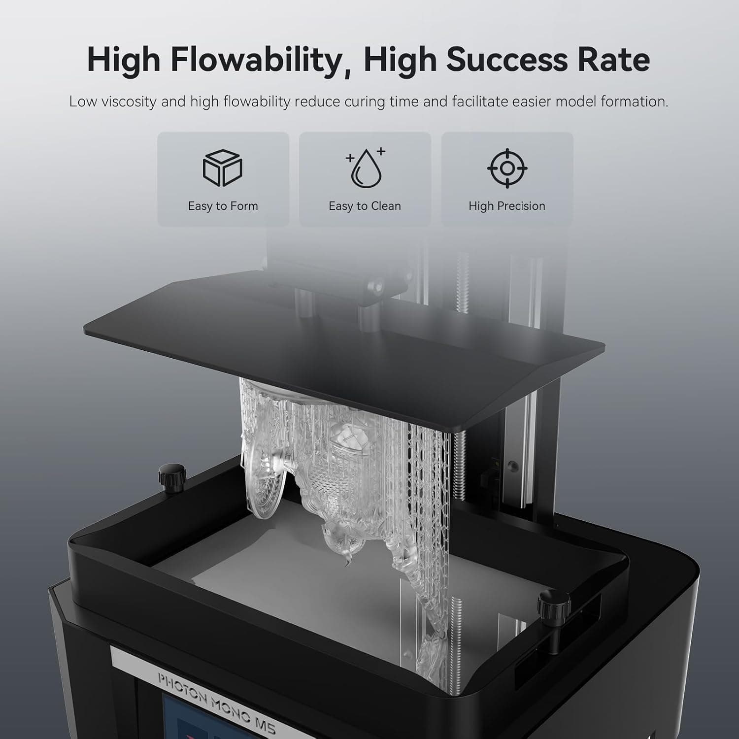 رزین پرینتر سه بعدی ANYCUBIC شبیه ABS 405nm UV 8K شفاف 1kg رزین پرینتر سه بعدی ANYCUBIC شبیه ABS 405nm UV 8K شفاف 1kg