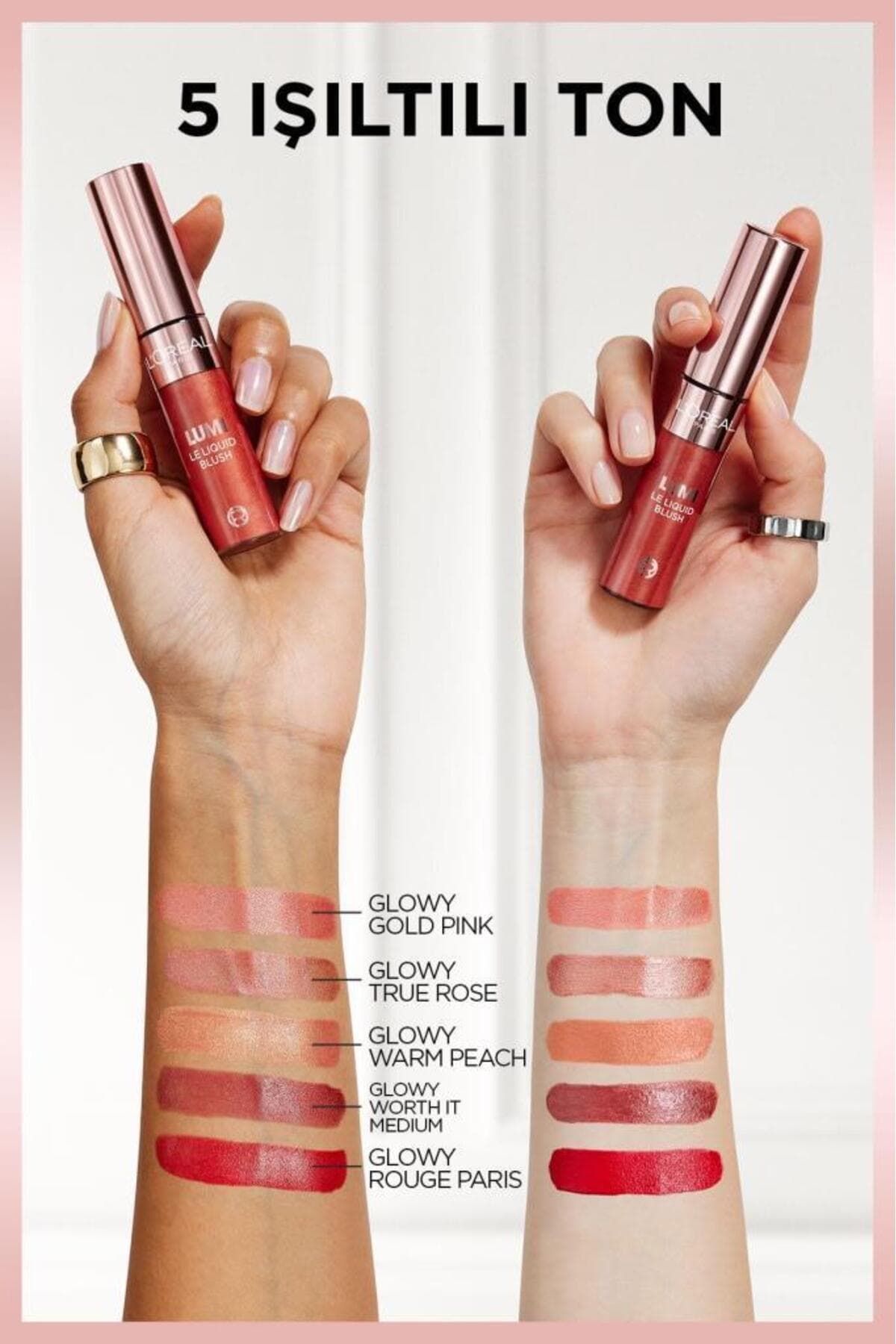 رژگونه مایع L'Oreal Paris Lumi Blush مدل 630 Glowy True Rose رژگونه مایع L'Oreal Paris Lumi Blush مدل 630 Glowy True Rose