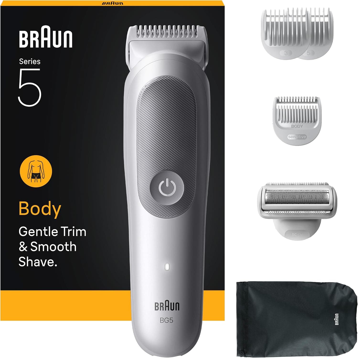 ماشین اصلاح بدن مردانه Braun Series 5 با ۶ ابزار مدل BG5550 ماشین اصلاح بدن مردانه Braun Series 5 با ۶ ابزار مدل BG5550
