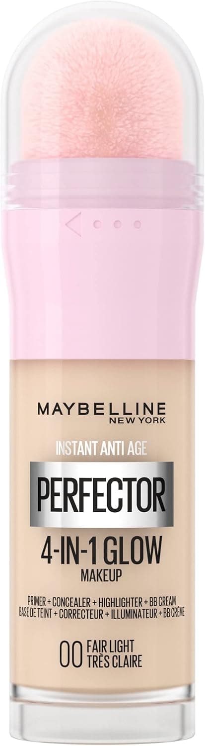 فونداسیون MAYBELLINE با ۴ اثر همزمان مدل Instant Perfector Glow 00 Fair Light فونداسیون MAYBELLINE با ۴ اثر همزمان مدل Instant Perfector Glow 00 Fair Light