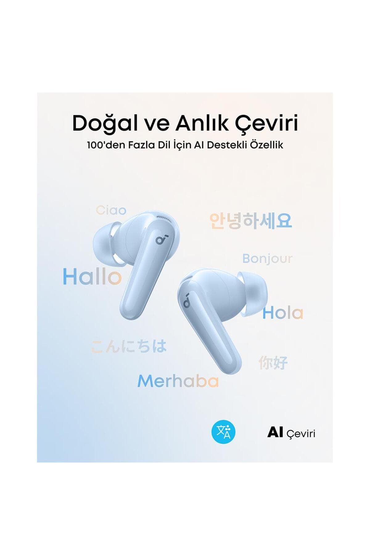 هدفون بیسیم داخلگوشی Anker Soundcore با بلوتوث آبی مدل R60i NC هدفون بیسیم داخلگوشی Anker Soundcore با بلوتوث آبی مدل R60i NC