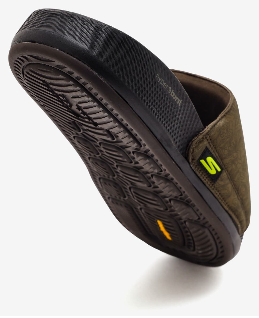 دمپایی مردانه Skechers خاکی HYPER SLIDE TOPOGRAPHIC مدل 229137 OLBK دمپایی مردانه Skechers خاکی HYPER SLIDE TOPOGRAPHIC مدل 229137 OLBK