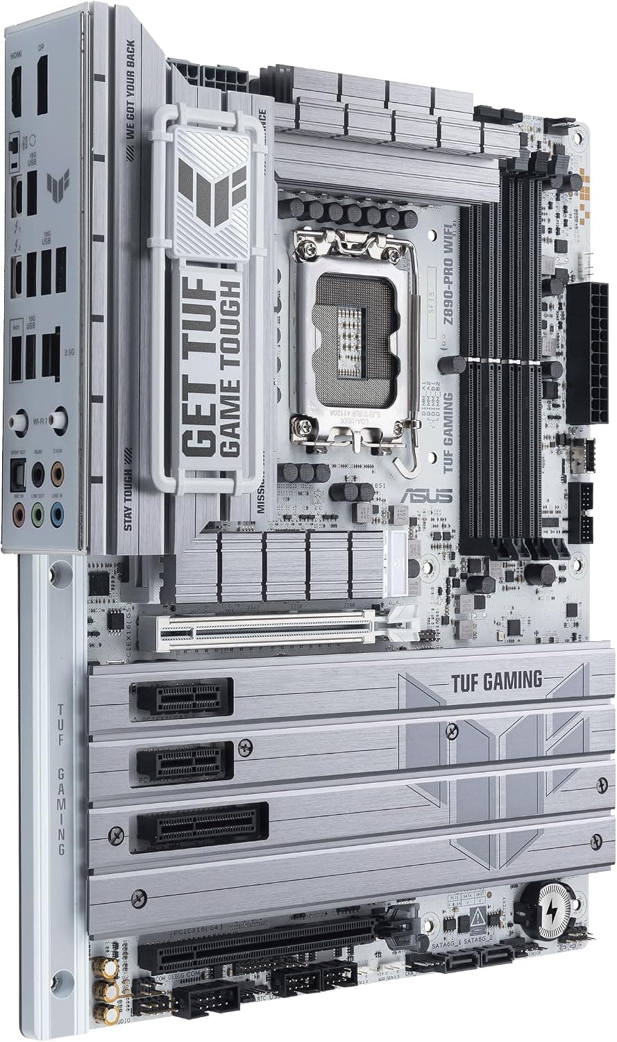مادربرد ASUS TUF Gaming مدل Z890-PRO WiFi سوکت LGA 1851 سفید مادربرد ASUS TUF Gaming مدل Z890-PRO WiFi سوکت LGA 1851 سفید
