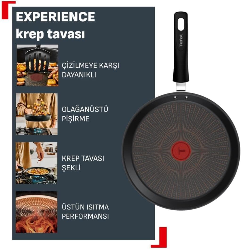 تابه کرپ Tefal Experience Fusion Core 9X 25cm تابه کرپ Tefal Experience Fusion Core 9X 25cm