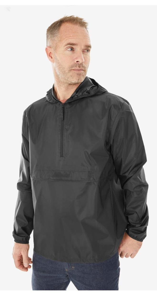 بارانی مردانه Decathlon Quechua اوتدور سیاه مدل Raincut بارانی مردانه Decathlon Quechua اوتدور سیاه مدل Raincut