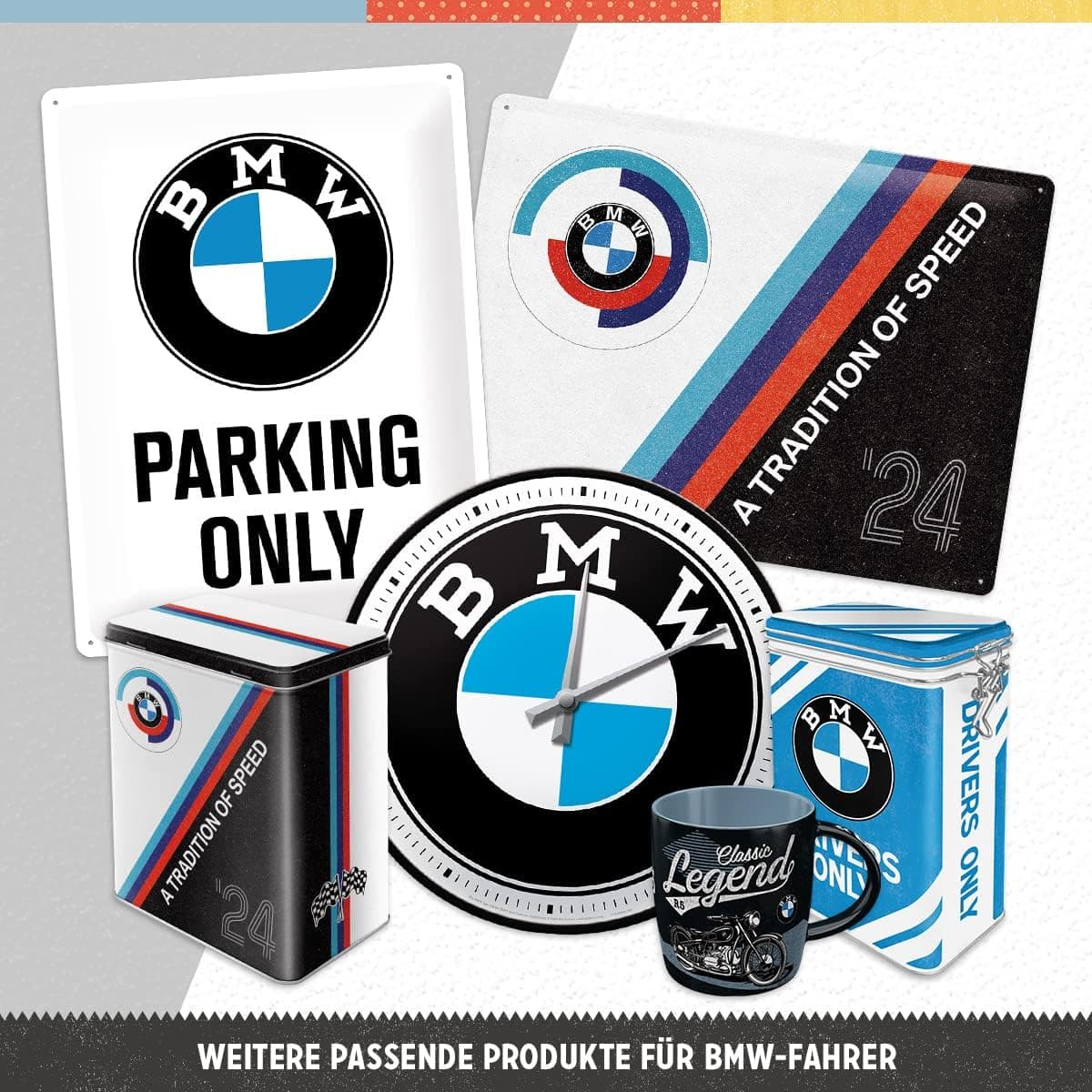 ساعت دیواری Nostalgic-Art رترو با لوگوی BMW طرح وینتیج 31 cm ساعت دیواری Nostalgic-Art رترو با لوگوی BMW طرح وینتیج 31 cm