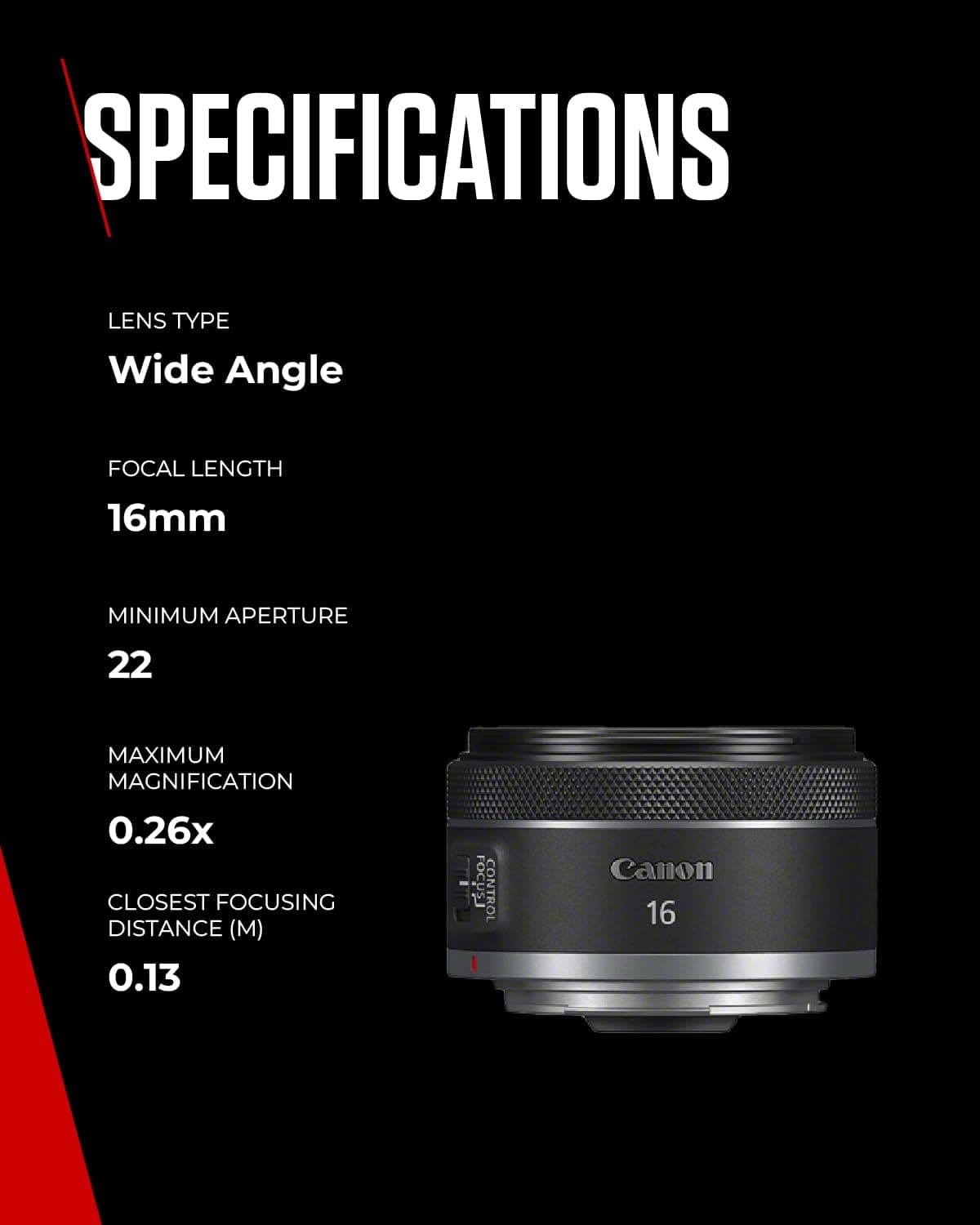 لنز فوقعریض Canon برای دوربینهای سری R مدل RF 16Mm F2.8 Stm لنز فوقعریض Canon برای دوربینهای سری R مدل RF 16Mm F2.8 Stm