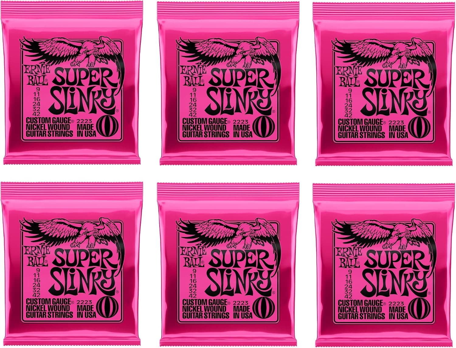 سیم گیتار الکتریک Ernie Ball Super Slinky 09-42 مدل P02223 سیم گیتار الکتریک Ernie Ball Super Slinky 09-42 مدل P02223
