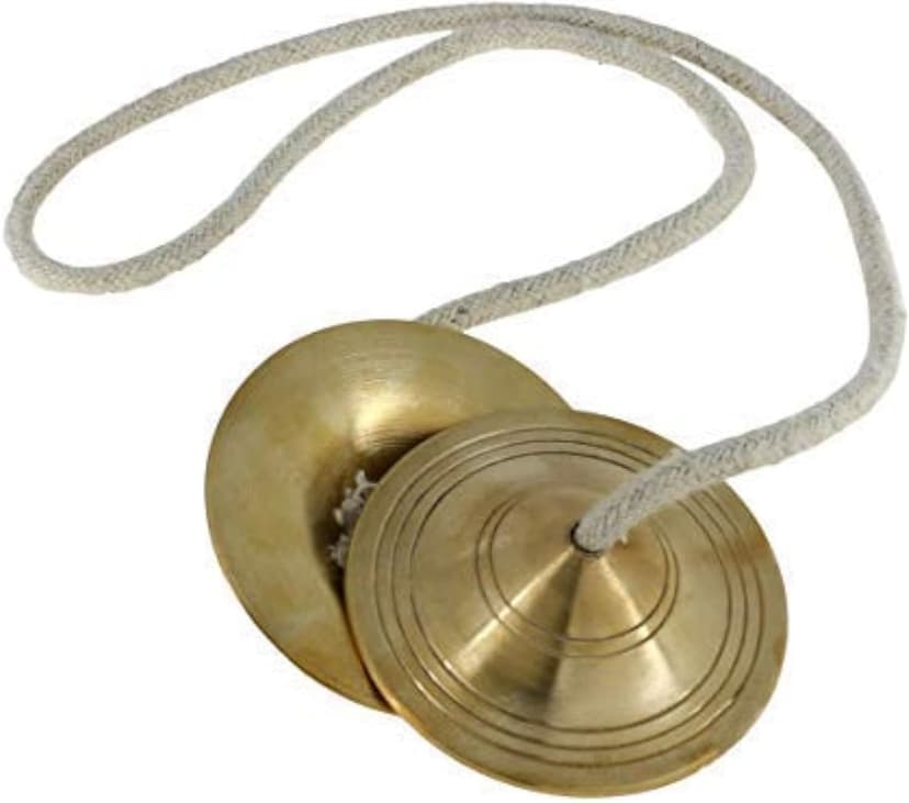 سنج دستی Manjeera موسیقی هندی UAPAN برنجی سنتی جفت 3 Inches سنج دستی Manjeera موسیقی هندی UAPAN برنجی سنتی جفت 3 Inches