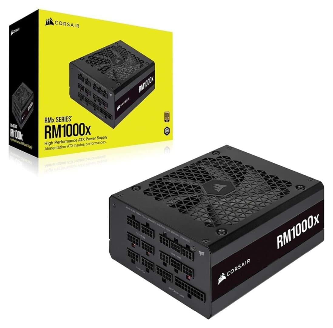 منبع تغذیه Corsair سری RMX 1000W 80Plus ATX 3.1 PCIe 5.1 مدل RM1000X منبع تغذیه Corsair سری RMX 1000W 80Plus ATX 3.1 PCIe 5.1 مدل RM1000X